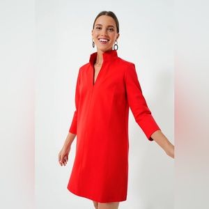 Tuckernuck Poppy Red Ponte Clifton Dress